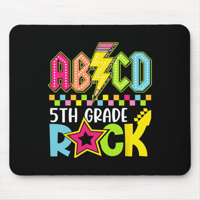 Mousepad Relâmpago Engraçado de Volta às Aulas 5ª Série Roc (Frente)