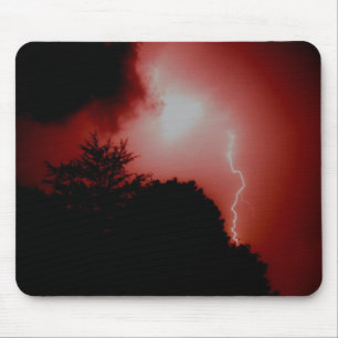 Mousepad Relâmpago no céu vermelho