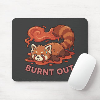 Mousepad Relatable "Burnt Out" Red Panda – Cute Melted Aest