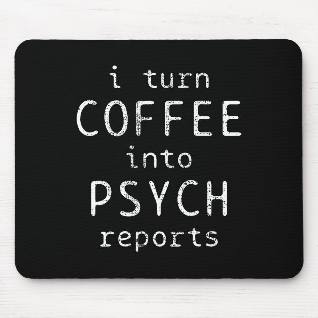 Mousepad Relatórios Psicológicos do Café de Psicologia (Frente)