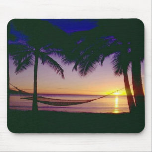 Mousepad Relaxe, aprecie o por do sol neste hammock.