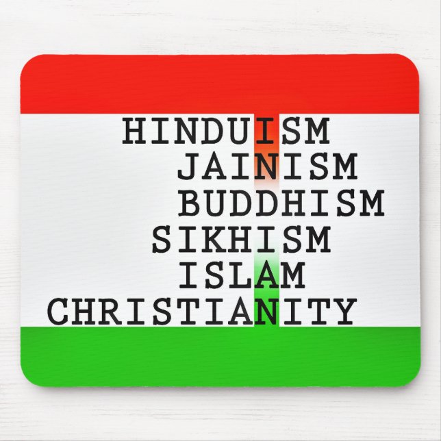 Mousepad Religiões de Identidade Indiana (Frente)