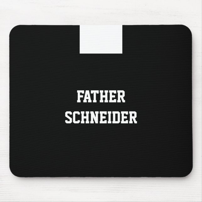 Mousepad Religioso do Colar Negra do Padre Católico (Frente)