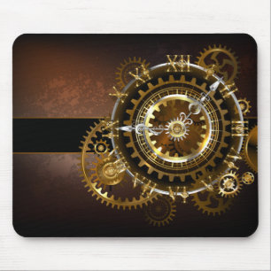 Mousepad Relógio a vapor com engrenagens antigas