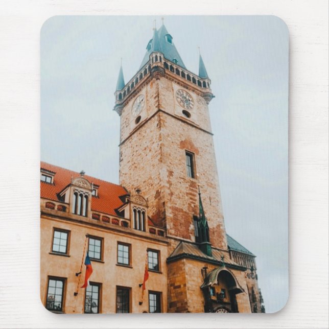 Mousepad Relógio Astronômico de Praga, Antiga Praça da Cida (Frente)