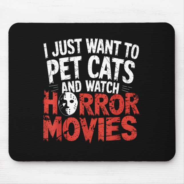 Mousepad Relógio Engraçado Fã de Filme de Terror - Amante d (Frente)