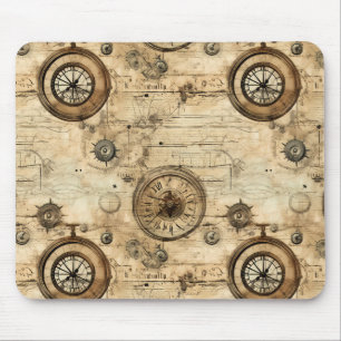 Mousepad Relógio Russo Steampunk Grunge (9)