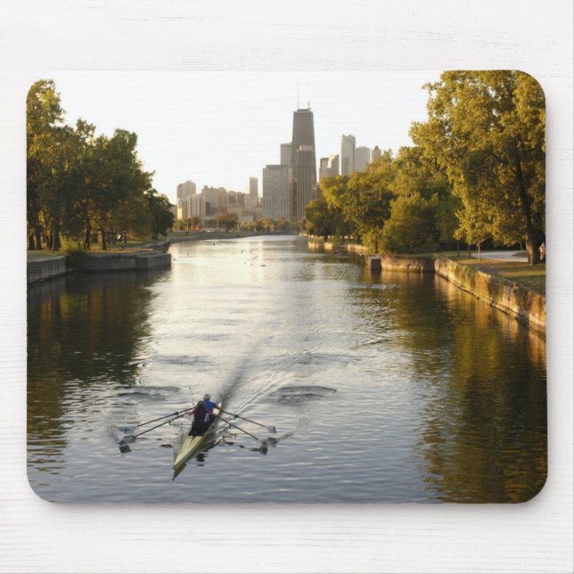 Mousepad Remadores no lago do Lincoln Park, Chicago, Illino (Frente)