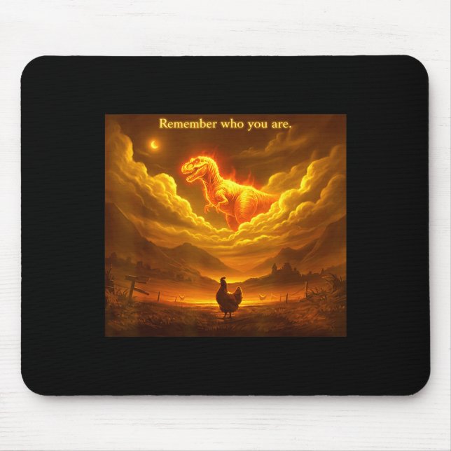 Mousepad Remember Who You Are Funny Evolution Meme Chicken  (Frente)