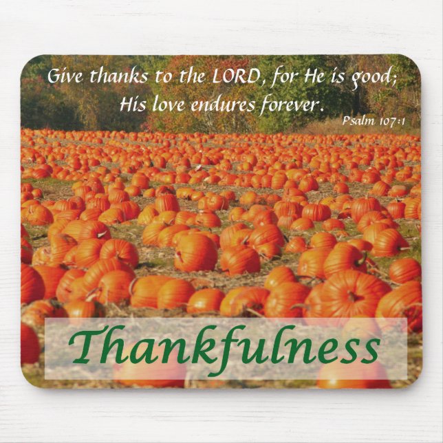 Mousepad Remendo da abóbora - Thankfulness (Frente)