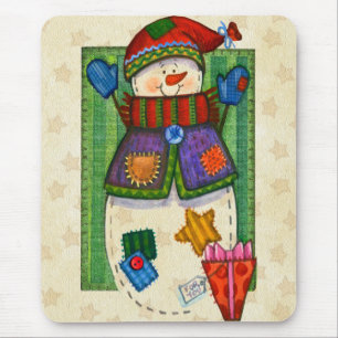 Mousepad Remendos do boneco de neve