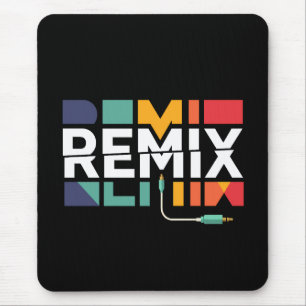 Mousepad Remix de Áudio Gráfico Geométrico Retro de Músic