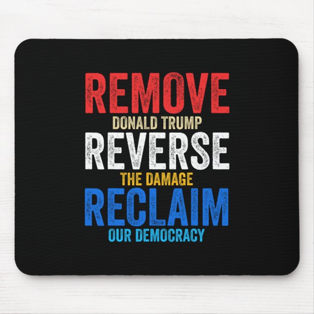 Mousepad Remover Reverter Reclamar Mãos Fora Protesto Anti  (Frente)