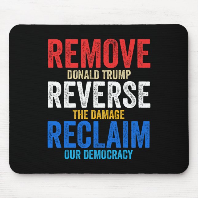 Mousepad Remover Reverter Reclamar Mãos Fora Protesto Anti  (Frente)