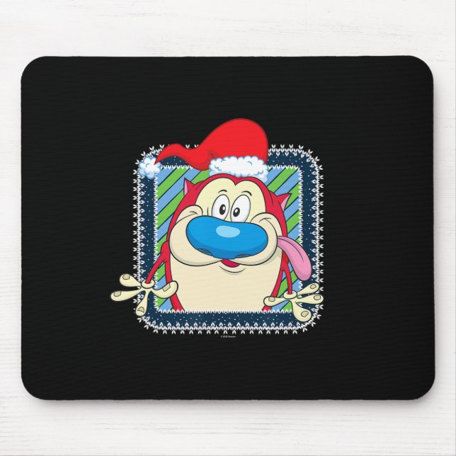 Mousepad Ren E Sutimpy Festivo Natal Santa Hat Stimpy (Frente)