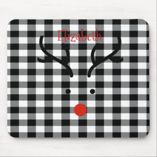 Mousepad Rena Caprichosa de Búfalo Preto Xadrez