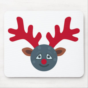 Mousepad rena lua emoji de natal