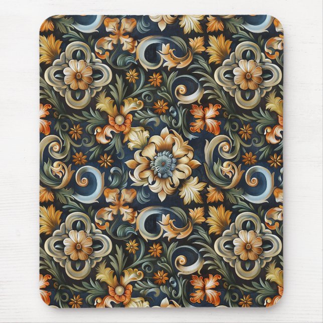 Mousepad Renascença italiana em azul (Frente)