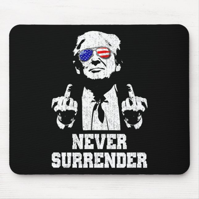 Mousepad Rende o Presidente Donald Trump Dedo Médio (Frente)