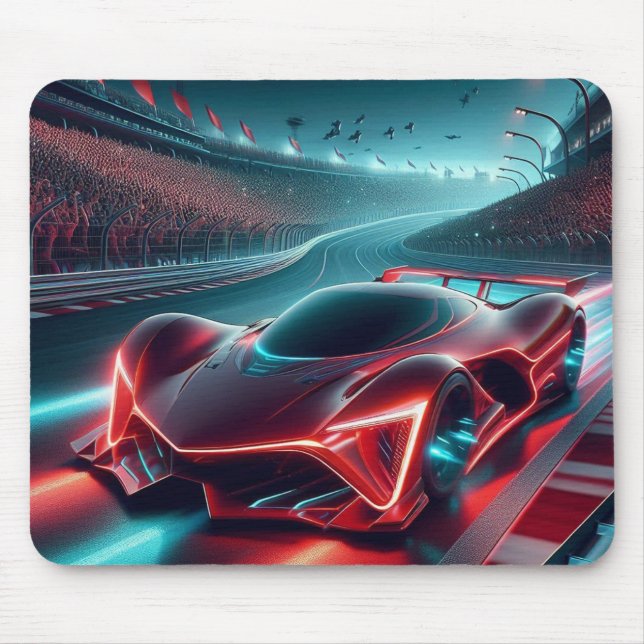 Mousepad Renderização digital de um automóvel futurístico (Frente)