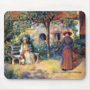 Mousepad Renoir: Cena de Jardim na Bretanha