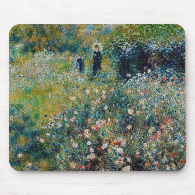 Mousepad Renoir - Mulher com Parasol num Jardim (Frente)