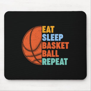 Mousepad Repetição de basquete para adolescentes gêmeos