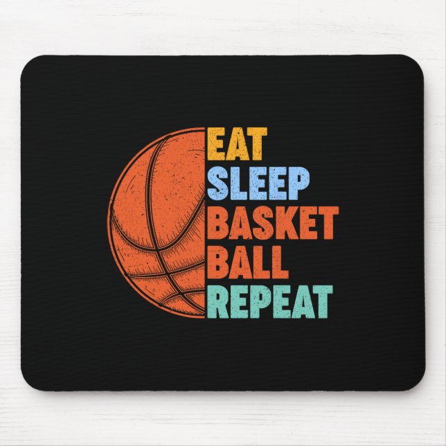 Mousepad Repetição de basquete para adolescentes gêmeos (Frente)