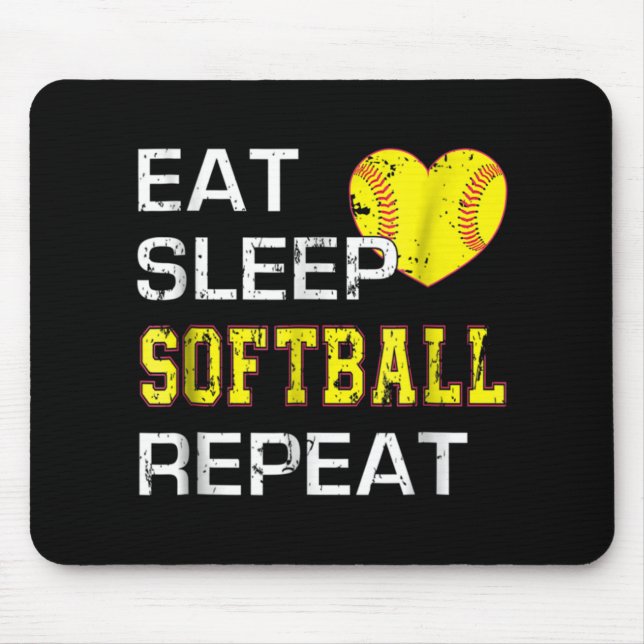 Mousepad Repetição de Softball em Sono (Frente)