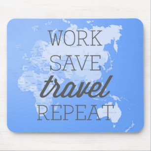 Mousepad Repetição do viagem das economias do trabalho