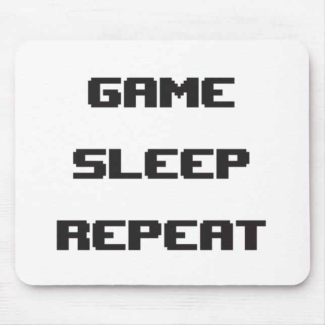 Mousepad Repetição Mouspad do sono do jogo (Frente)