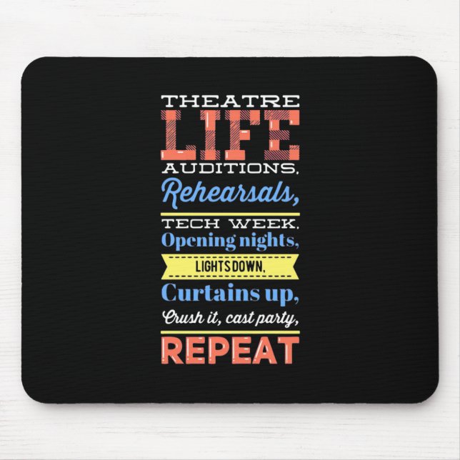 Mousepad Repetir vida no teatro (Frente)