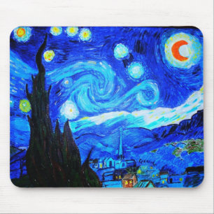 Mousepad Reprodução da noite estrelado