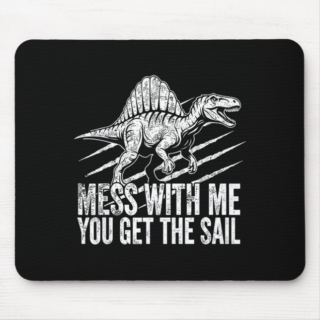 Mousepad Réptil pré-histórico engraçado espinossauro dinoss (Frente)