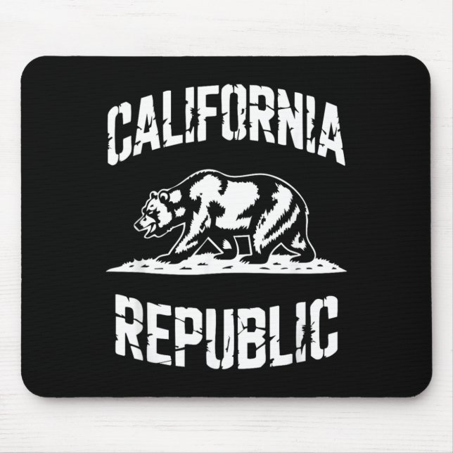 Mousepad República da Califórnia Estado do Urso Cinzento Re (Frente)