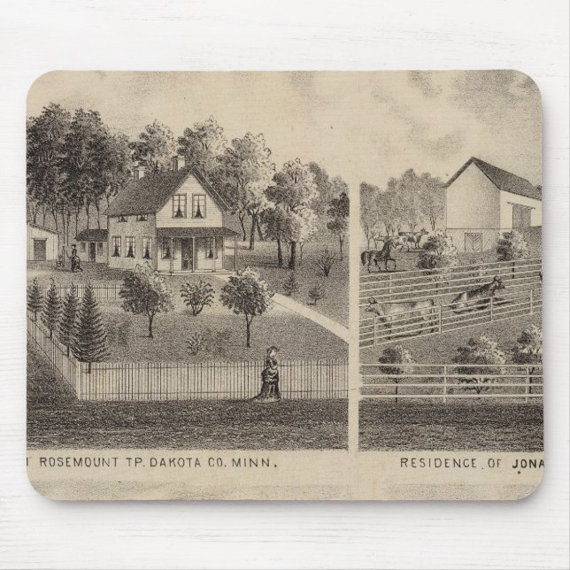 Mousepad Residências e Barns, Minnesota (Frente)