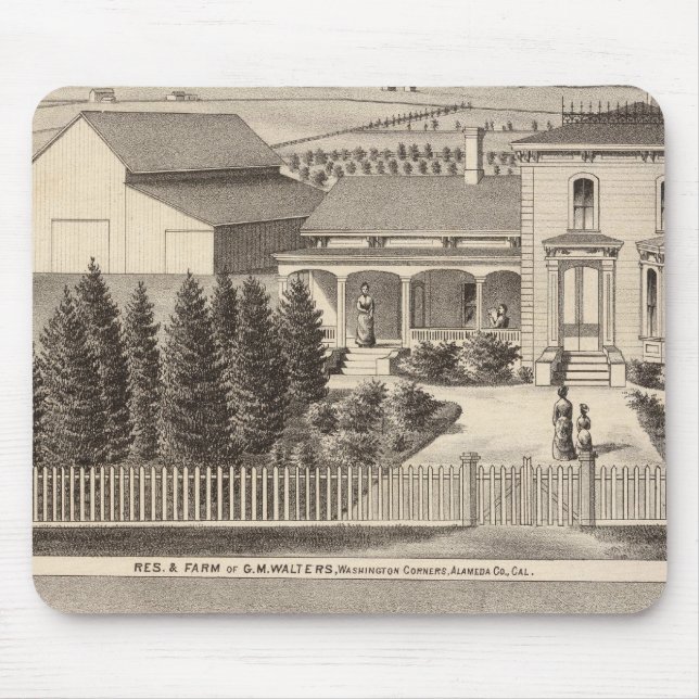 Mousepad Resíduos, residências Crowell, fazenda (Frente)
