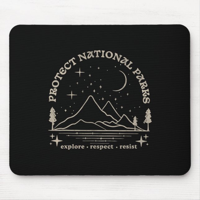 Mousepad Resiste Proteja Nossos Parques Nacionais Contra Tr (Frente)