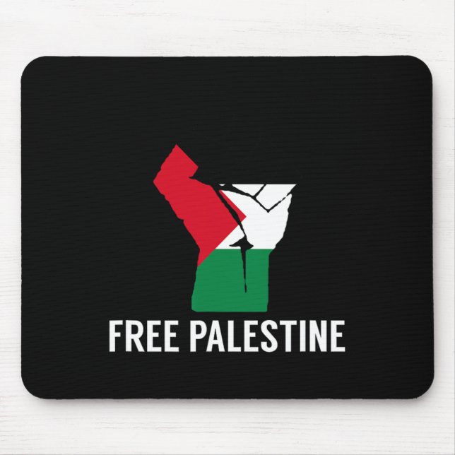 Mousepad Resistência à bandeira da Palestina - Liberdade na (Frente)