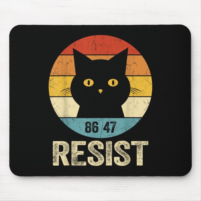 Mousepad Resistência Anti-Trump Teto Retro Resiste Anti-Tru (Frente)