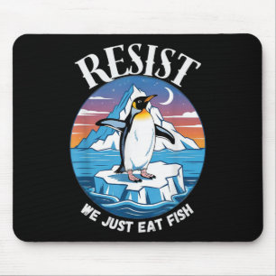 Mousepad Resistência aos pinguins contra tarifas sarcástica