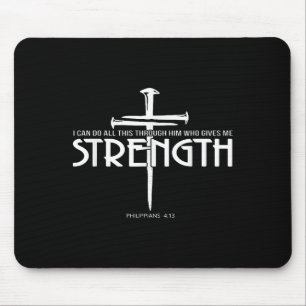 Mousepad Resistência E Bíblia Cruzada Das Unhas Verso Crist
