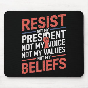 Mousepad Resistir Não Ao Meu Presidente Não À Minha Voz Não