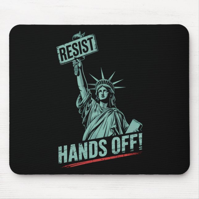 Mousepad Resistir – protesto Tirem as Mãos da Estátua da Li (Frente)