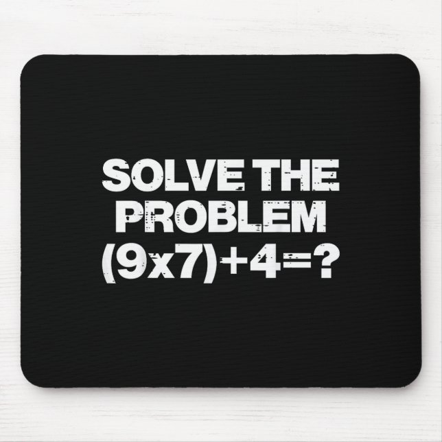 Mousepad Resolva O Problema Matemática 67 Meme 6 7 Fantasia (Frente)