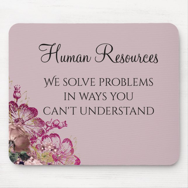 Mousepad Resolvemos problemas Recursos Humanos Humor HR (Frente)
