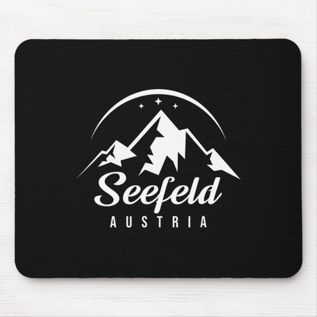 Mousepad Resort de Esqui Seefeld Áustria Esqui Snowboard So (Frente)