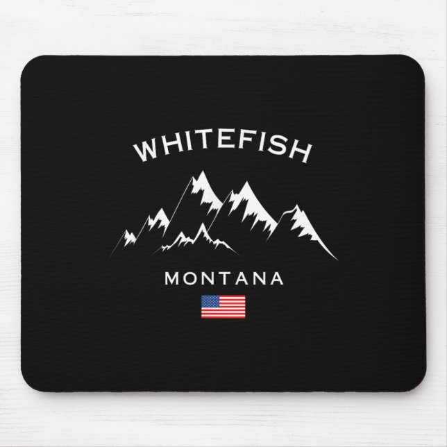 Mousepad Resort de esqui Whitefish Montana Montanhas Rochos (Frente)