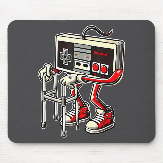 Mousepad Respect Your Elders Retro Gaming Funny Gamer Contr (Frente)