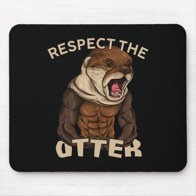 Mousepad Respeite A Lontra - Fisiculturista De Aptidão Físi (Frente)